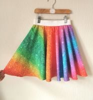 Glitter effect circle skirt - made to order 
