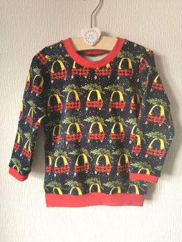 Christmas car sweatshirt - made to order