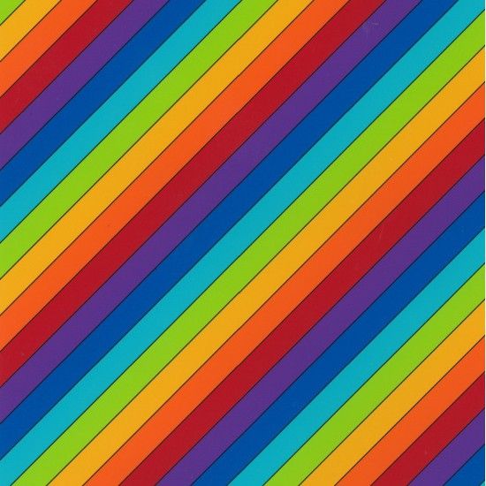 Diagonal rainbow stripe (100% cotton woven)