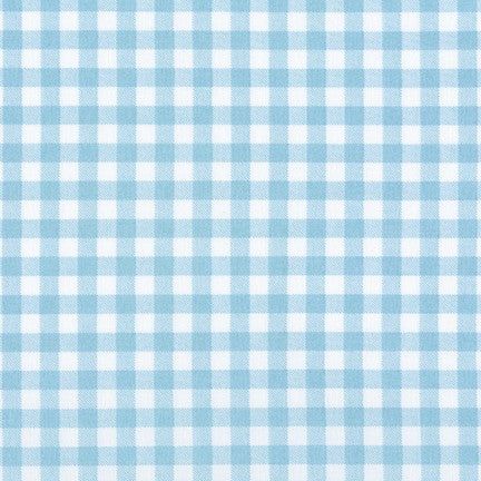 Sky blue gingham (100% cotton woven)