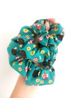 Hedgehog and toadstool scrunchie - in stock