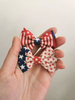 USA flag hair bow clip - in stock (mini only)