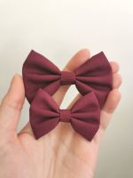 Plain plum purple hair bow - in stock - mini, midi or large size