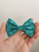 Teal bubble hair bow - in stock - mini, midi or large size