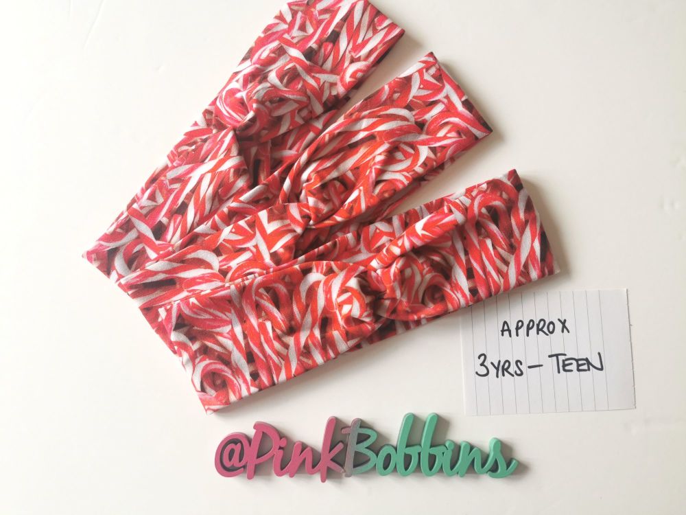 Candy cane knot headband *LAST ONES* - in stock