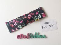Black floral print knot headband *LAST ONES* - in stock