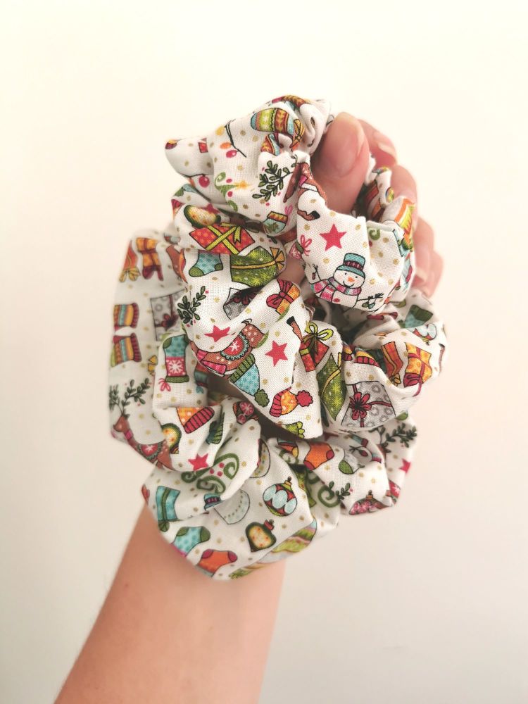 Christmas themed scrunchie - in stock