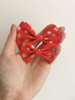 Sparkly red star hair bow - in stock - mini, midi or large size
