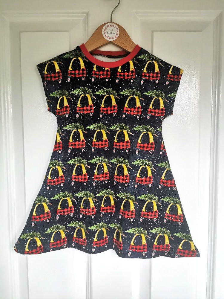 Christmas car comfy dress [LAST ONE] 12-18 months - in stock