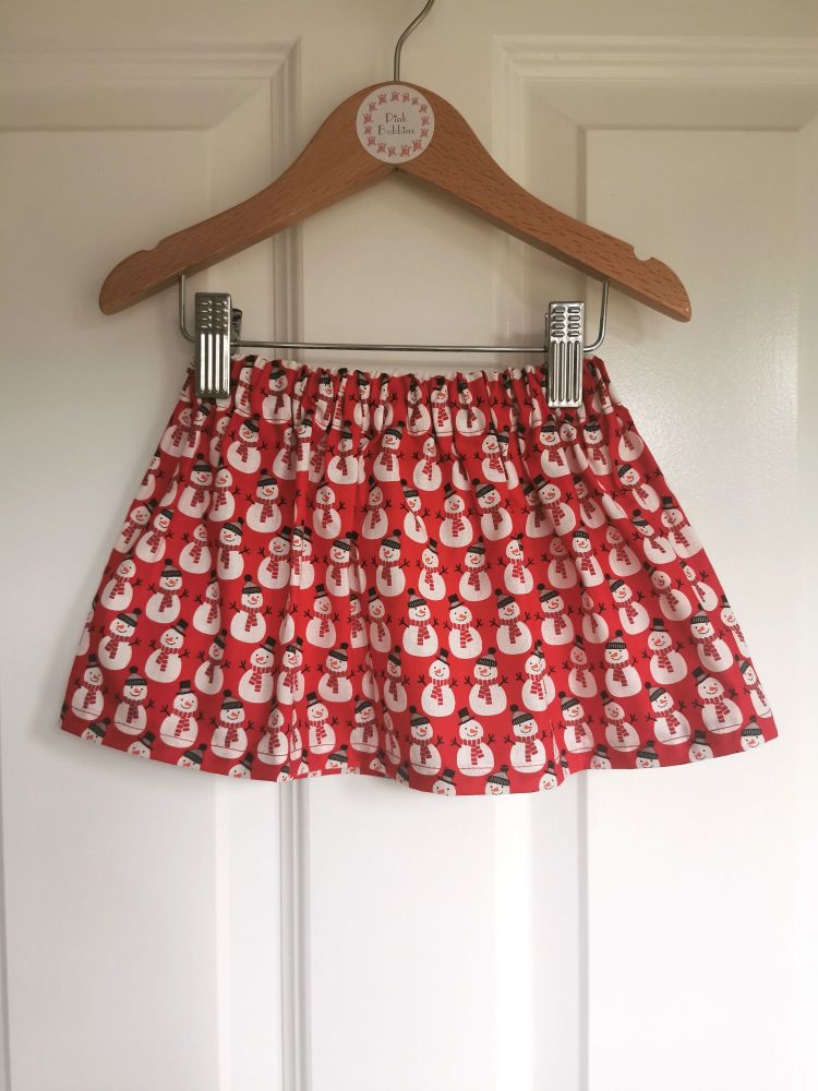 Snowman skirt (red) - in stock