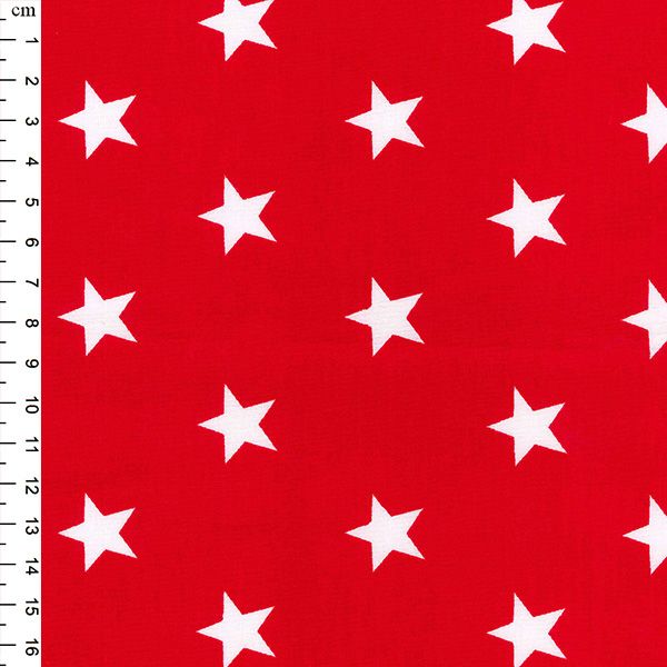 Stars - red (100% cotton woven)