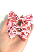 Hearts hair bow - in stock - mini, midi or large size