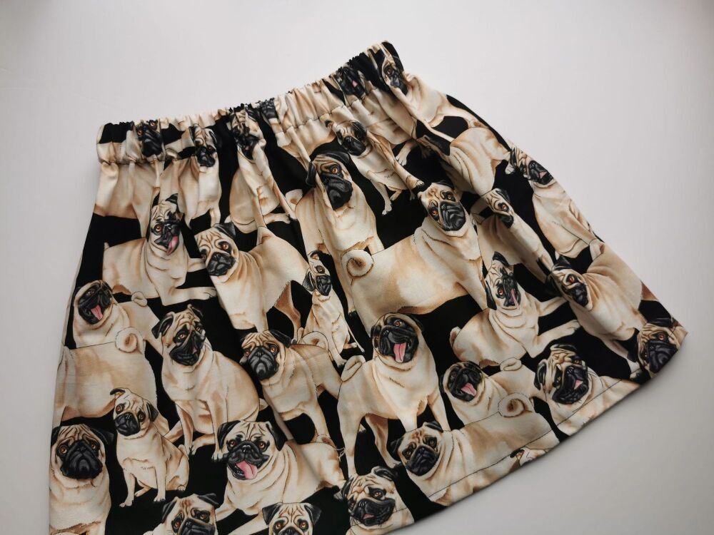 Pug skirt - 6-7 years - LAST ONE! - in stock