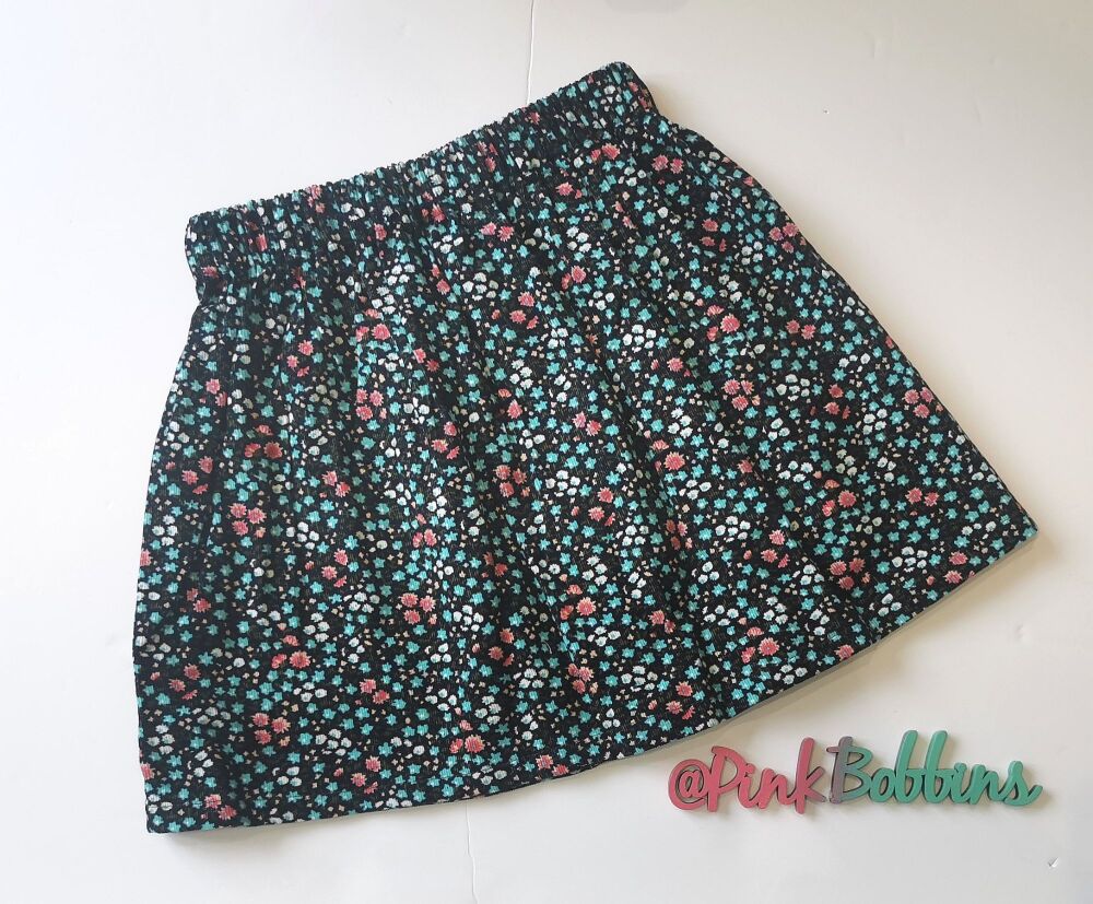Ditsy floral corduroy skirt - in stock