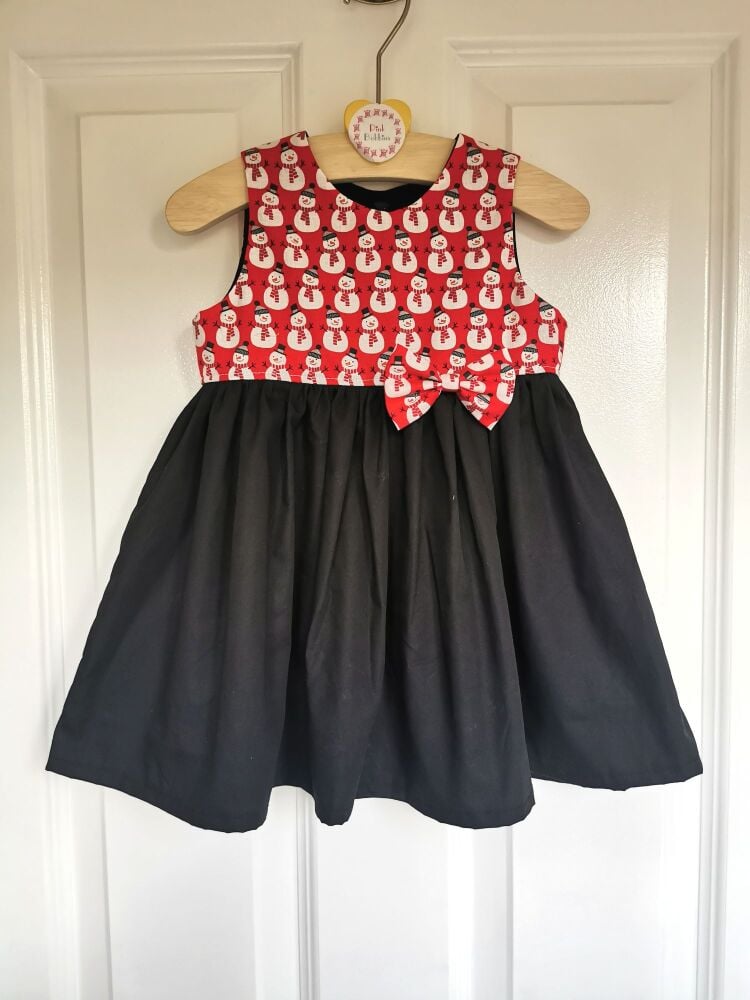 Snowman party dress *LAST ONE - 12-18m - in stock*