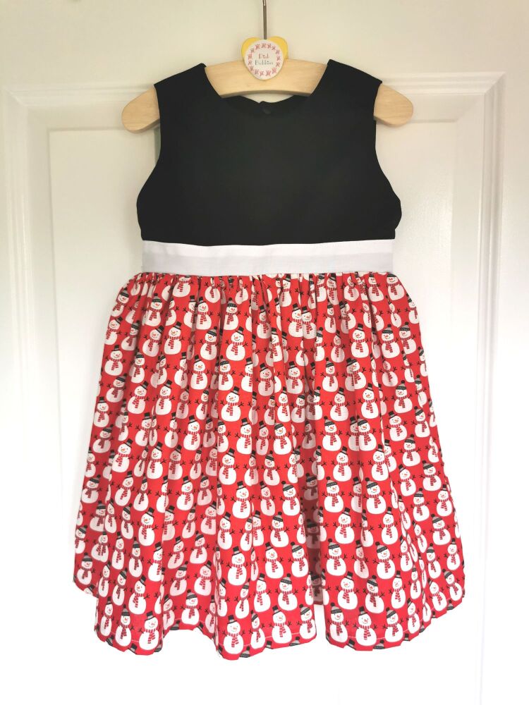Snowman party dress *LAST ONE - 3 years - in stock*
