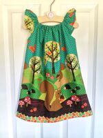 Woodland squirrel angel sleeve dress [LAST ONE - 3yrs - in stock]
