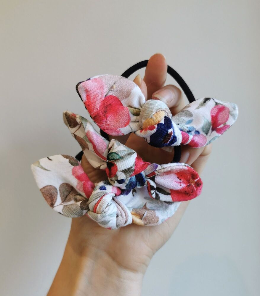 Hair tie - floral - made to order