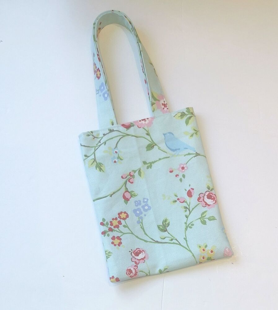 Blue floral kids tote bag - in stock