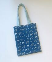 Dog print kids tote bag - in stock