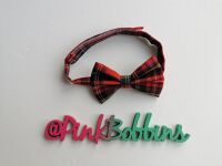 Red tartan classic bow tie - made to order