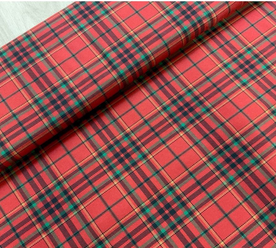 Red tartan (cotton jersey)