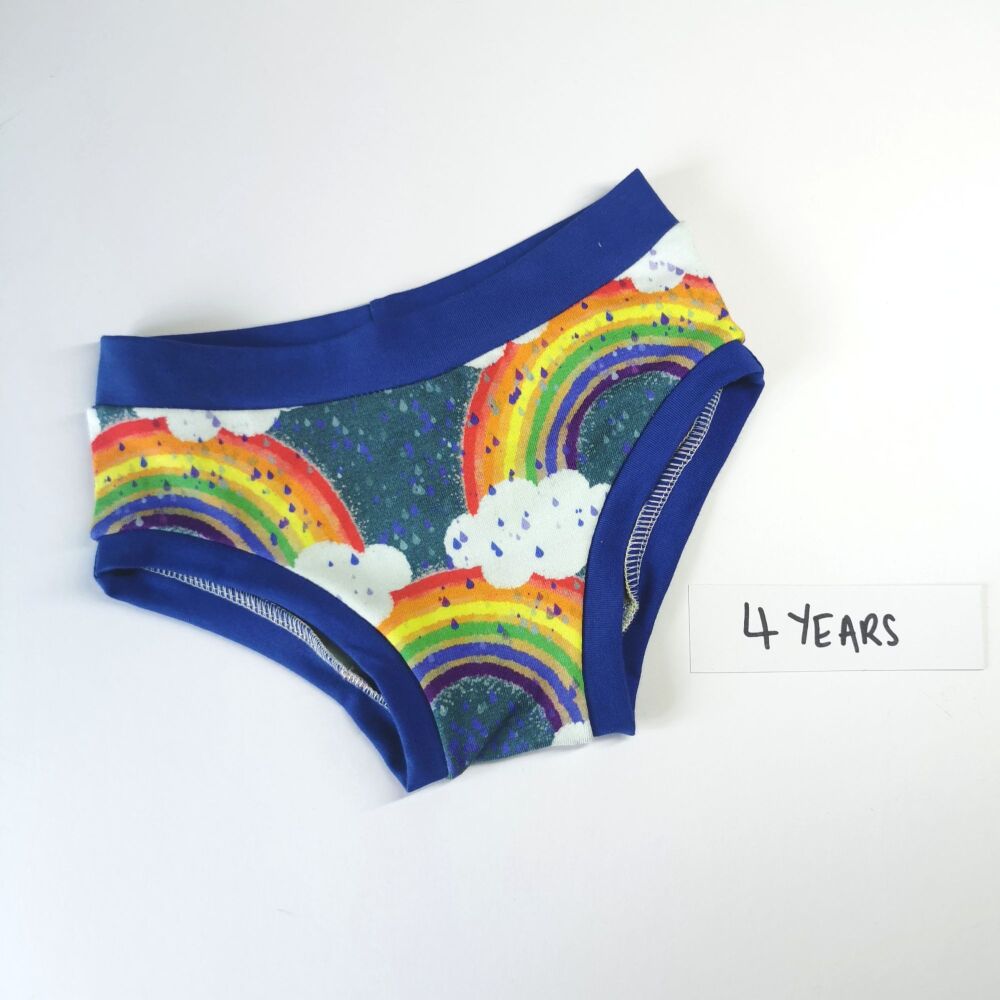 Rainbow pants - age 4 - in stock