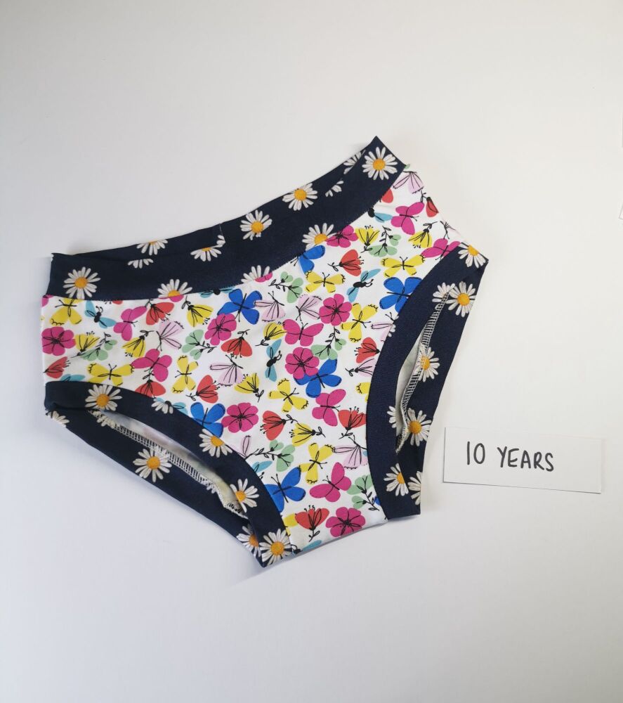 Butterfly and daisy pants - age 10 - in stock
