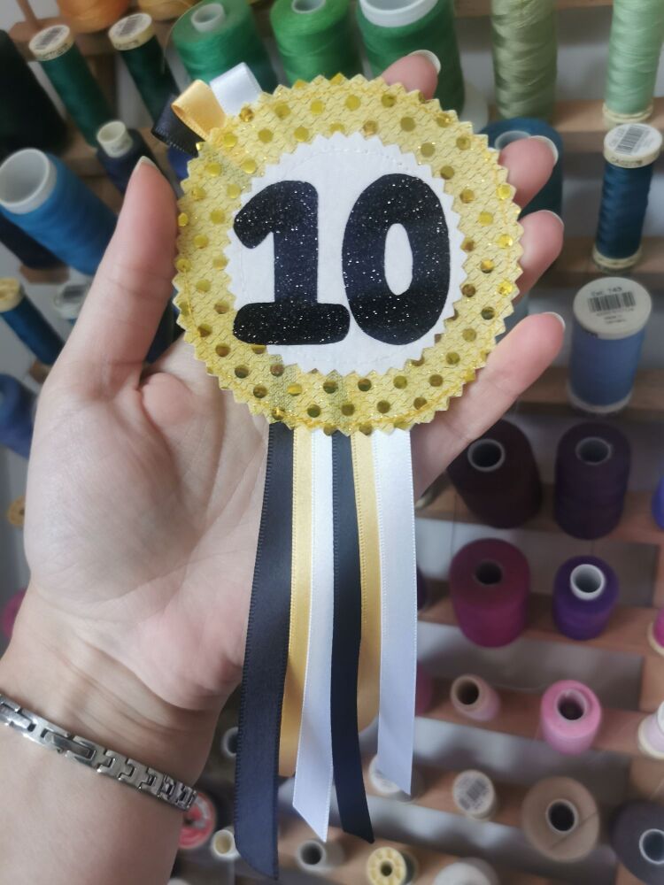 Golden rosette - made to order