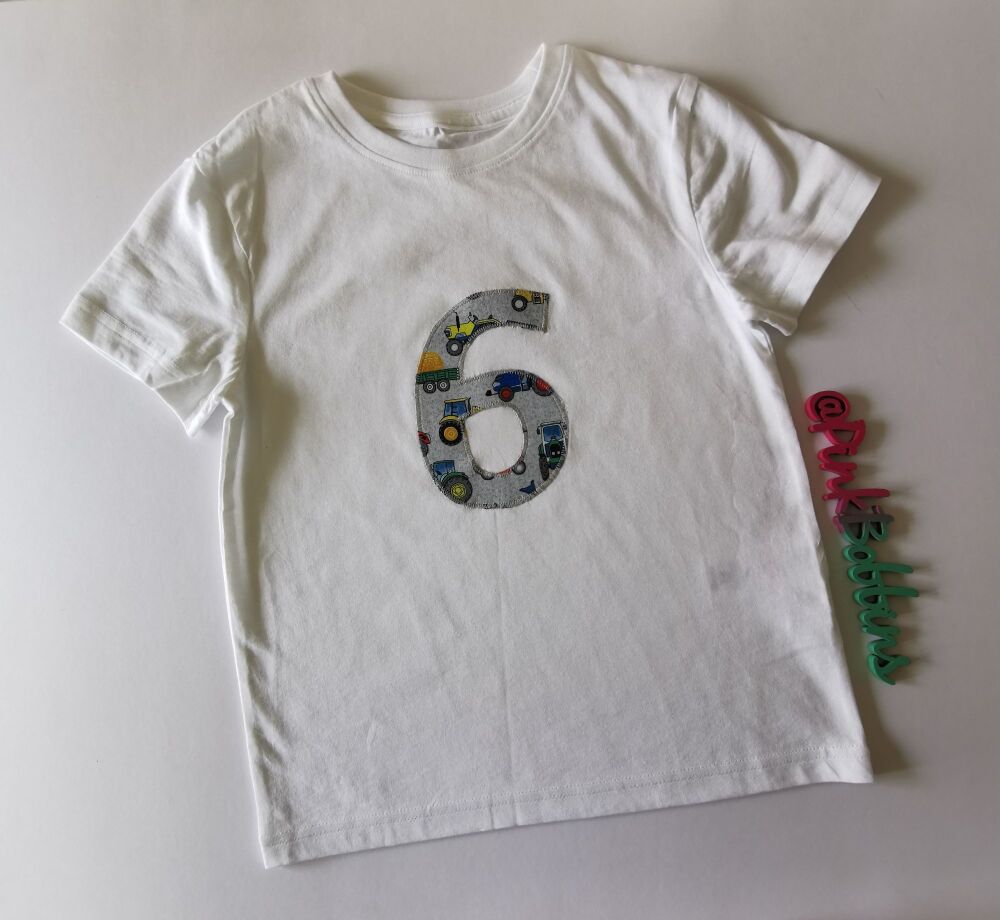 Tractors no. 6 birthday t-shirt [LAST ONE] in stock - 6-7yrs