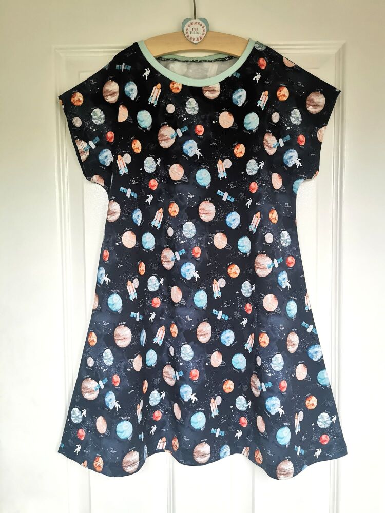 Planets comfy dress - made to order