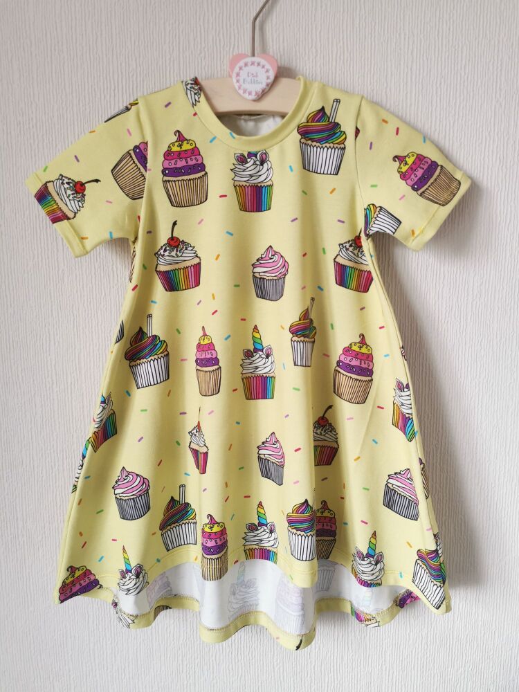 Cupcakes t-shirt dress - made to order