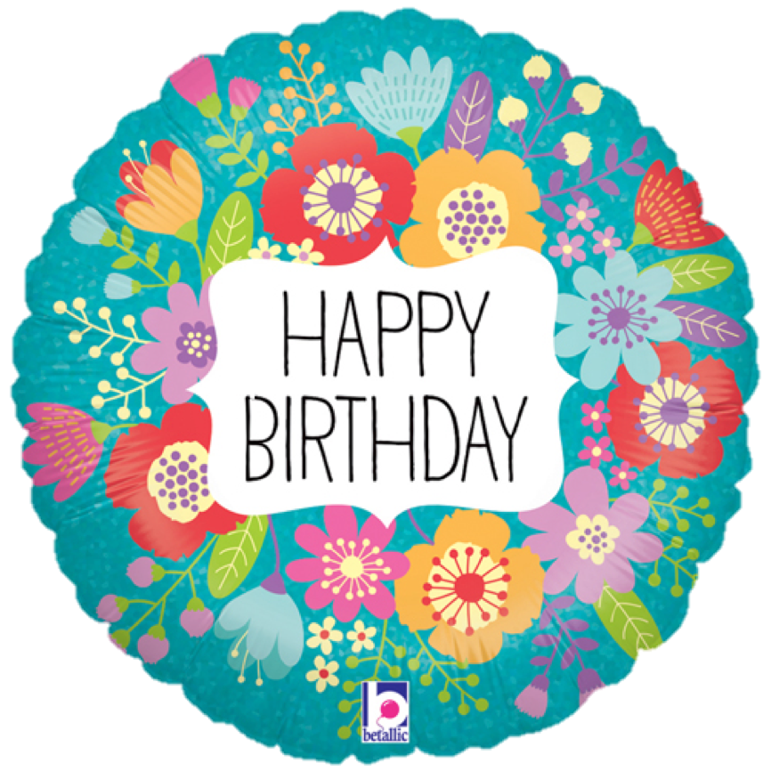 Happy Birthday Floral Balloon | CeFfi