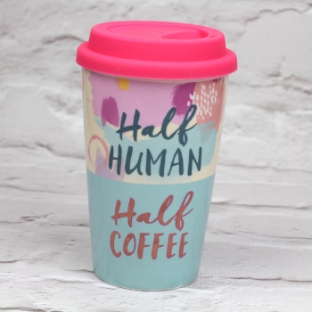 Half Human Half Coffee - Travel Mug