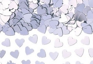 Silver heart confetti | CeFfi