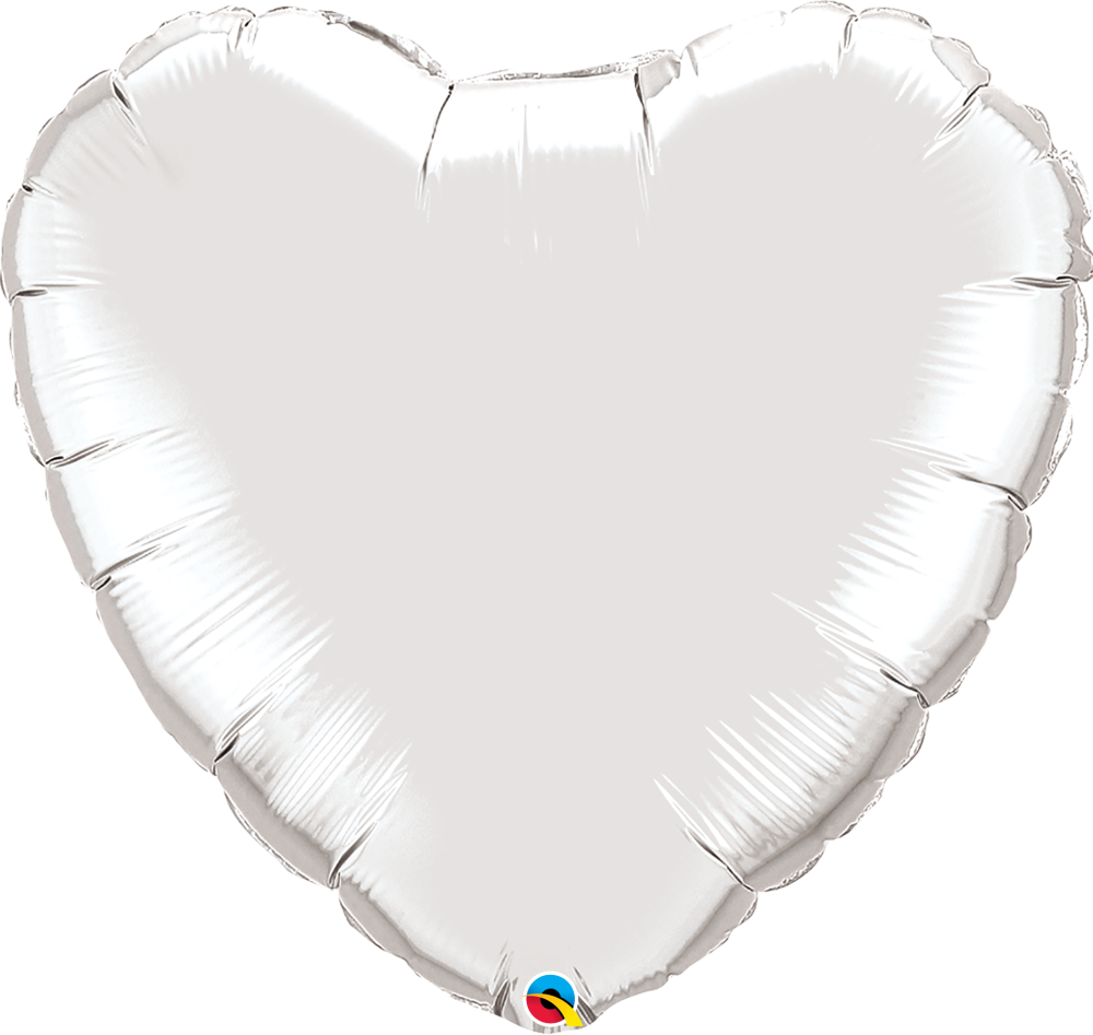 Silver 3ft heart balloon | CeFfi