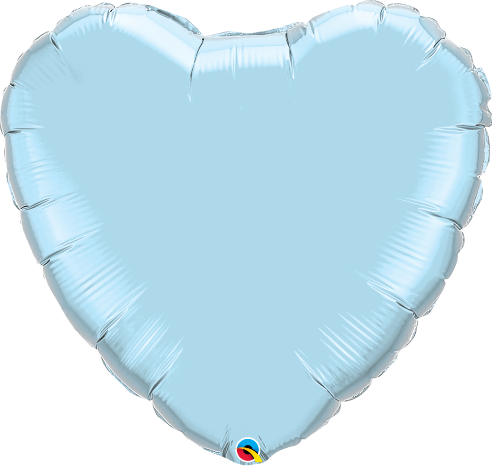 Giant Pearl Blue Heart Balloon