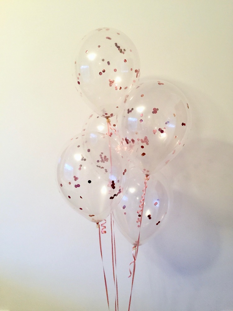 Confetti balloons, rose gold | CeFfi