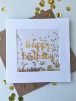 <!--036-->Gold Dot - Happy Birthday - Card