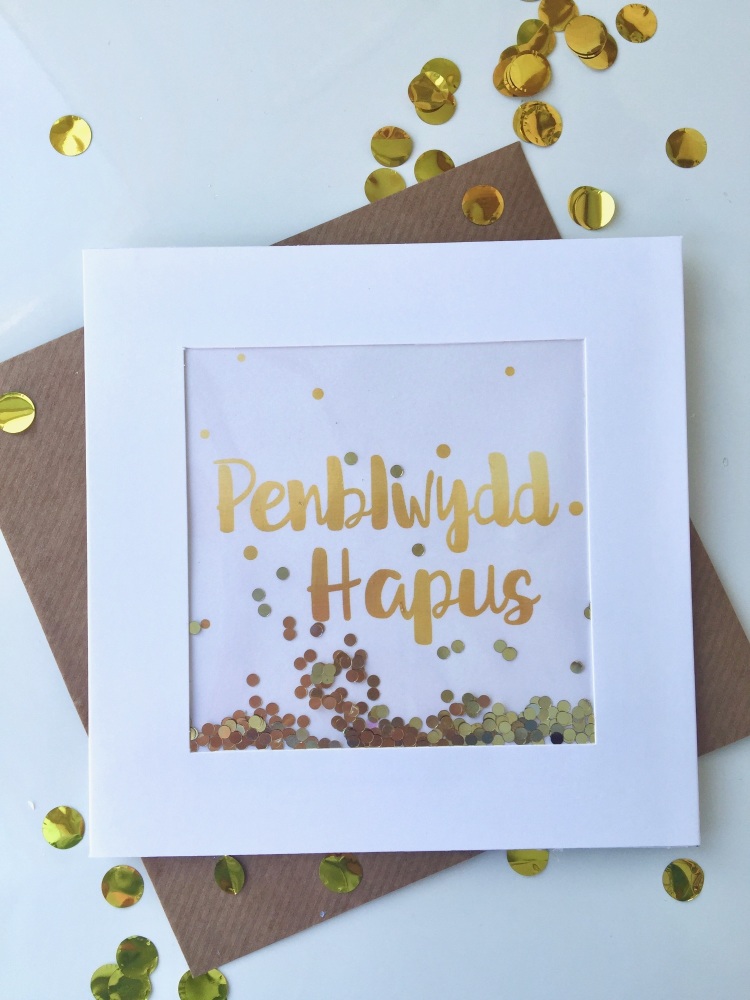 Gold Dot - Penblwydd Hapus - Card