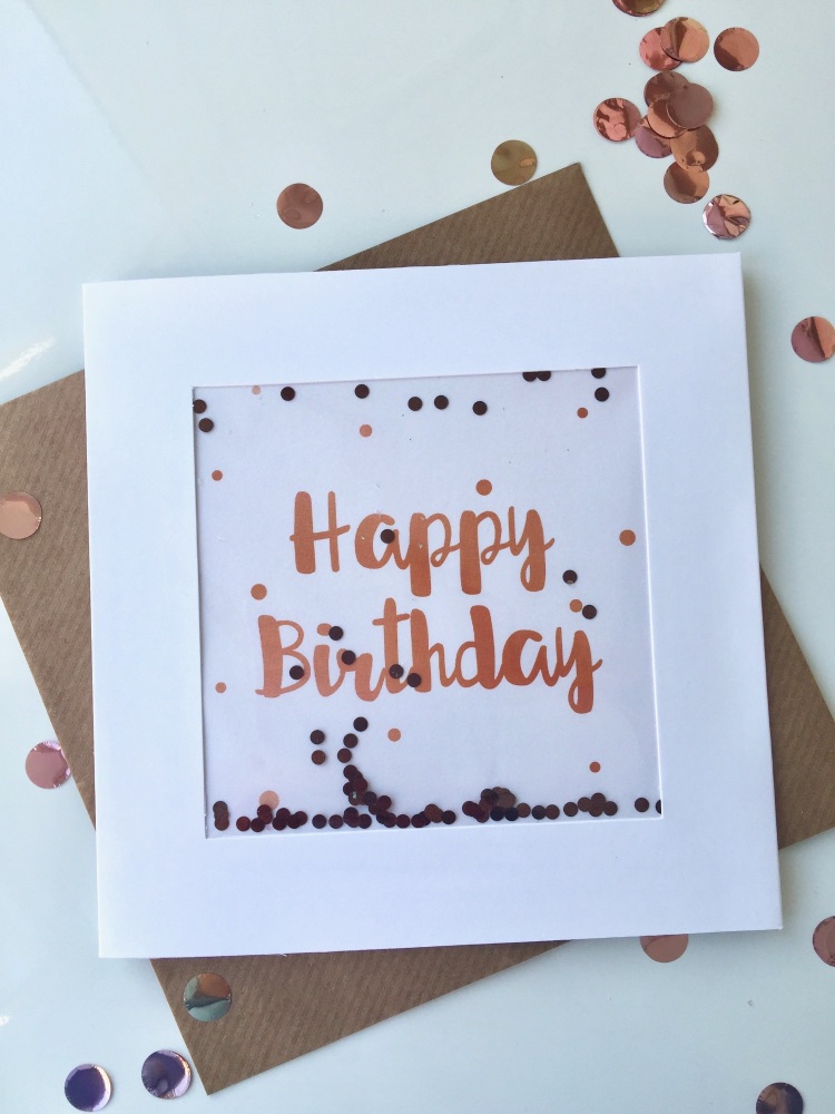 Rose Gold Dot - Happy Birthday - Card