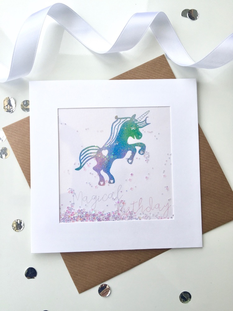 Rainbow Unicorn - Magical Birthday - Card