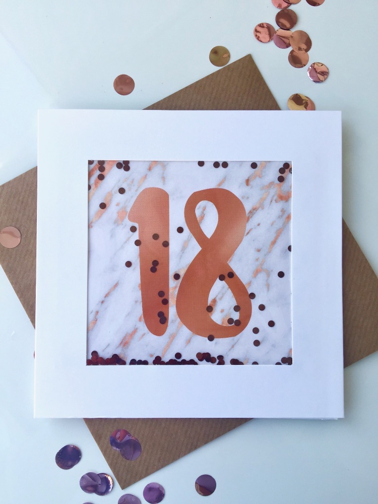 Rose Gold and Marble - 18 - Card