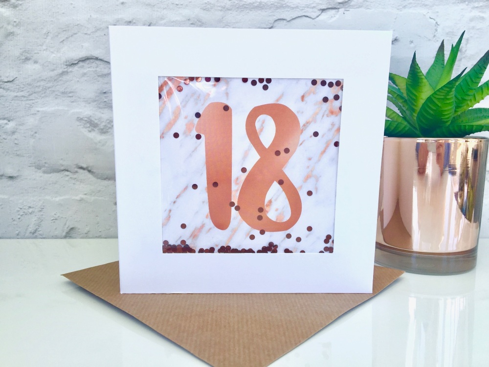 Rose Gold and Marble - 18 - Card