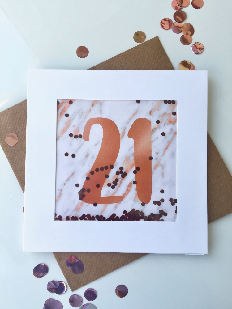 Rose Gold and Marble - 21 - Card