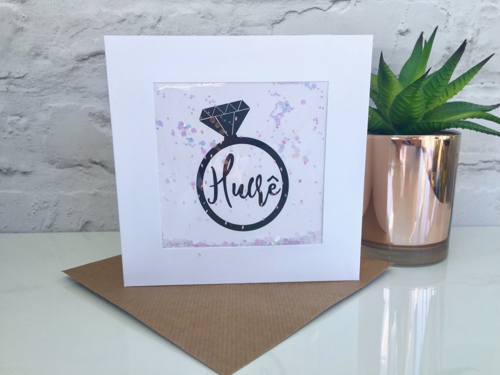 Pink Speckled - Hwre Ring - Card