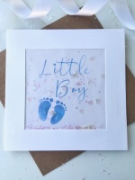 <!--073-->Blue Little Feet - Little Boy - Card
