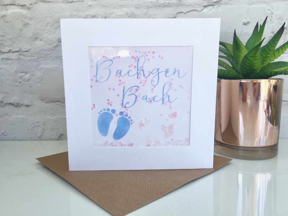 Blue Little Feet - Bachgen Bach - Card