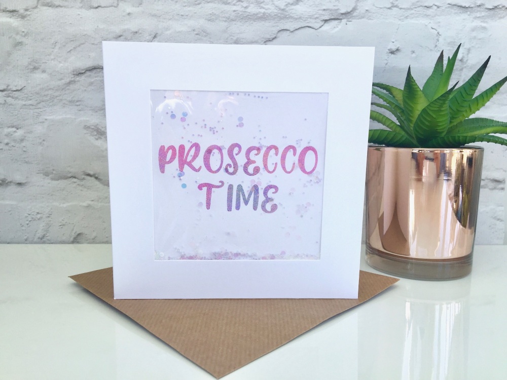 Pink Ombre - Prosecco Time - Card