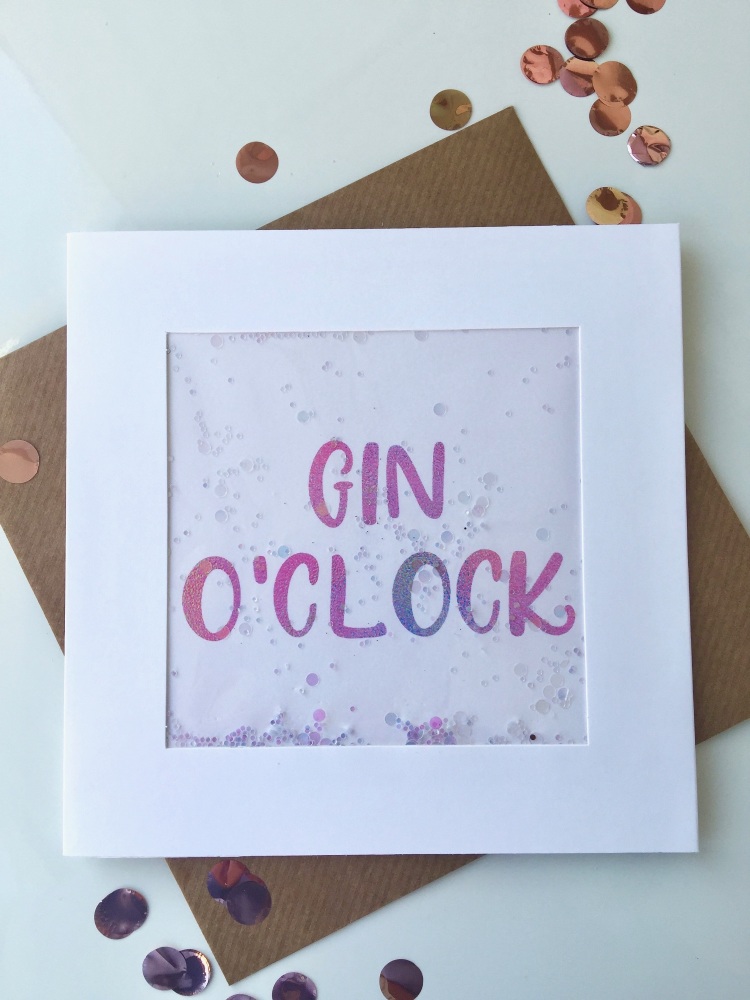 Pink Ombre - Gin O'Clock - Card